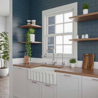 ALFI brand ABKF3783 Gooseneck Pull Down Kitchen Faucet