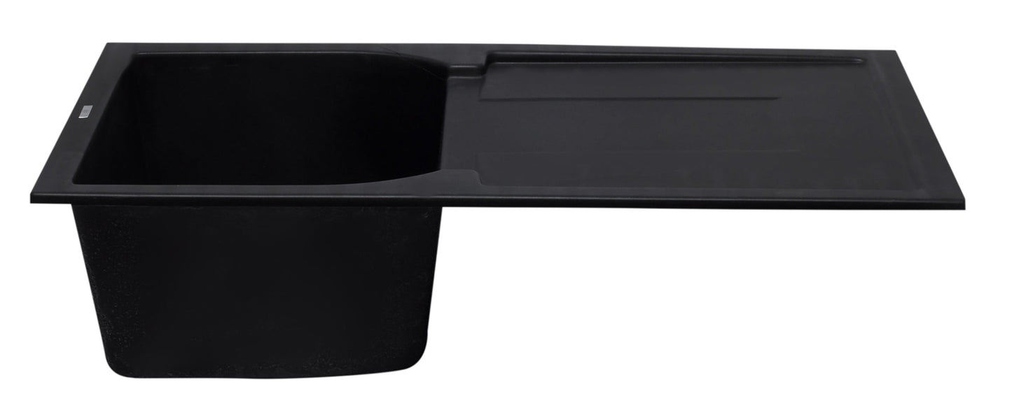 ALFI brand AB1620DI 34" Single Bowl Granite Composite Kitchen Sink with Drainboard