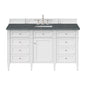 Brittany 60" Single Vanity in Bright White