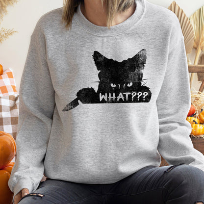What??? Cat Halloween Sweatshirt