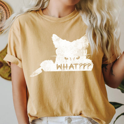 What? Cat And Knife Retro Halloween Comfort Colors Tshirt