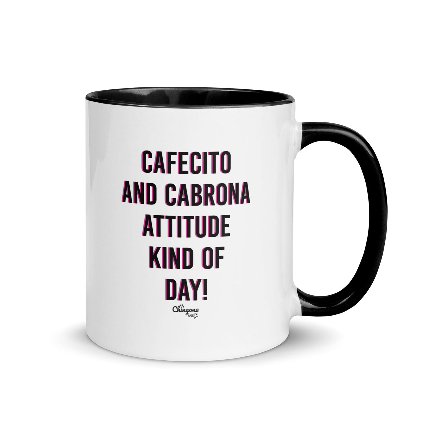 Cafecito and Cabrona Attitude Latina Mug Color Inside