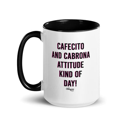 Cafecito and Cabrona Attitude Latina Mug Color Inside