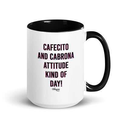 Cafecito and Cabrona Attitude Latina Mug Color Inside