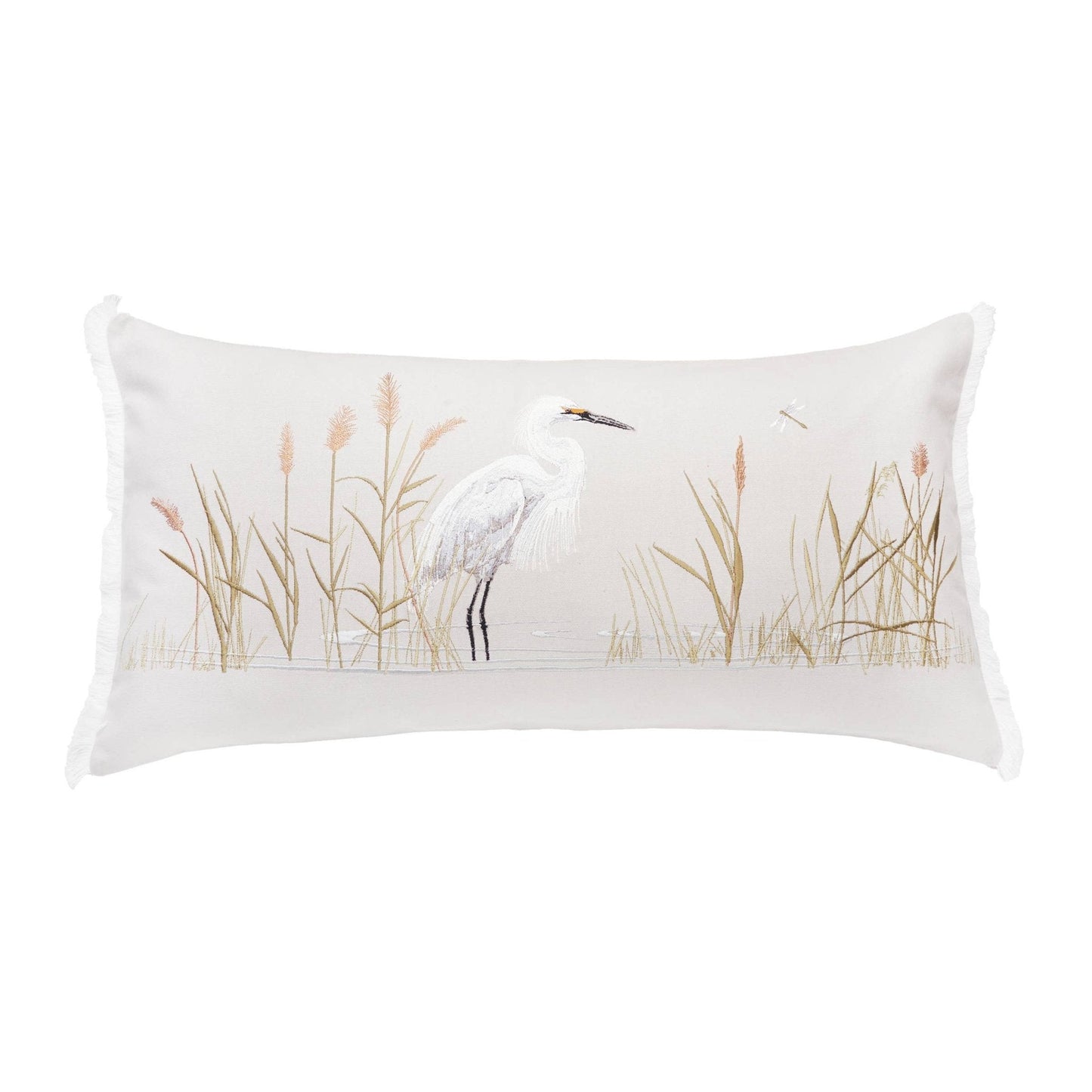 White Egret Indoor Throw Pillow