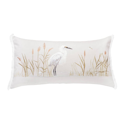 White Egret Indoor Throw Pillow