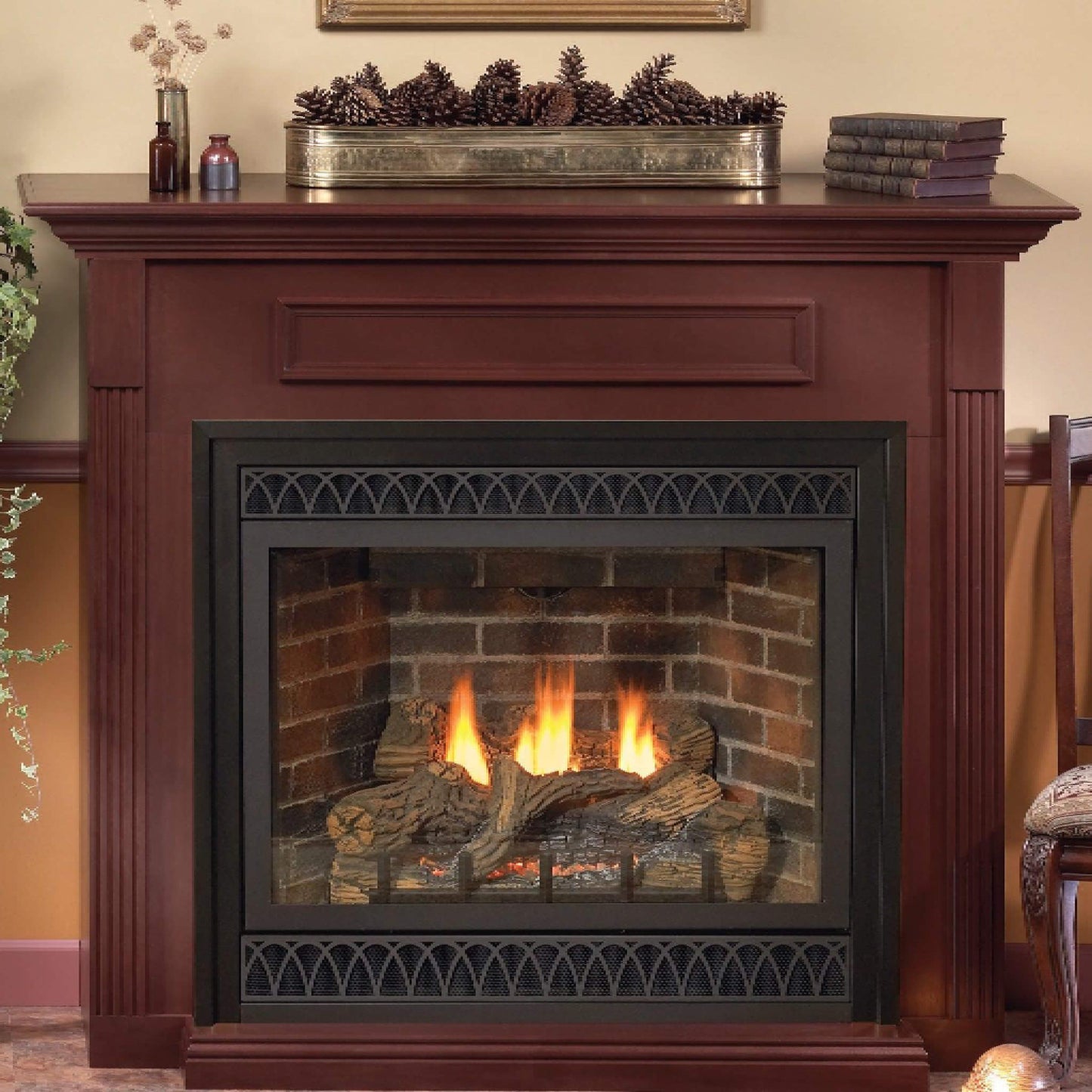 White Mountain Hearth Tahoe Propane Gas Direct Vent Deluxe Fireplace, 36" [DVD36FP] (SAK67105)