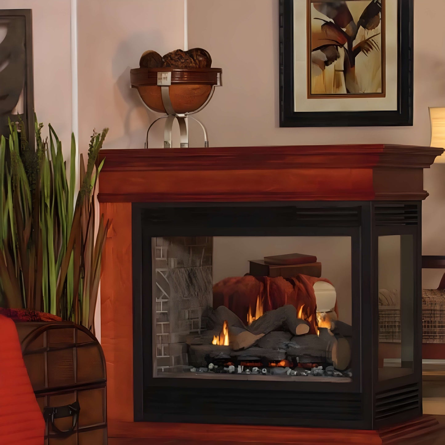 White Mountain Hearth Tahoe Propane Gas Direct Vent Premium See Through Fireplace, 36" [DVP36SP32EP] (SAK86420)
