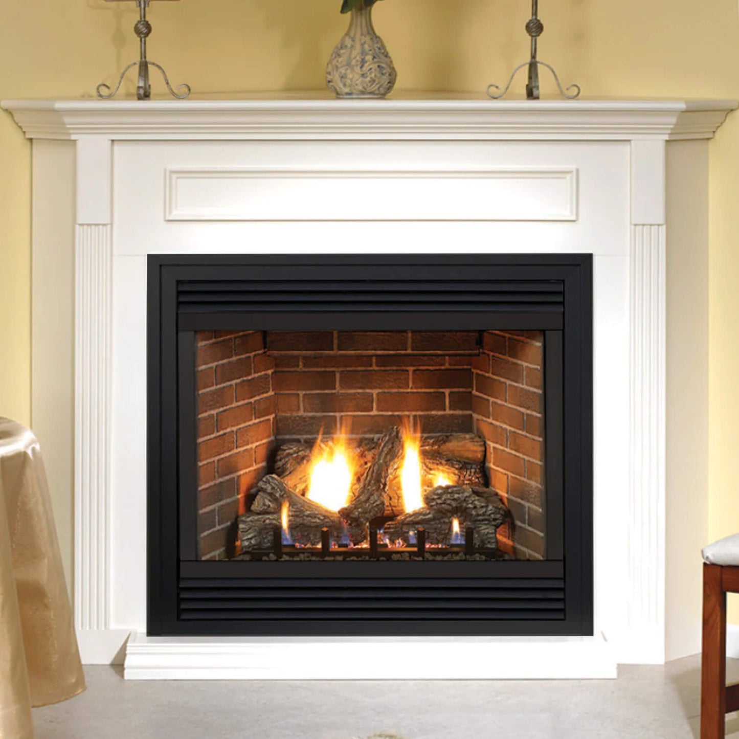 White Mountain Hearth Tahoe Propane Gas Direct Vent Premium Fireplace W/ Multi Function Control, 48" [DVP48FP91P] (SAK19347)