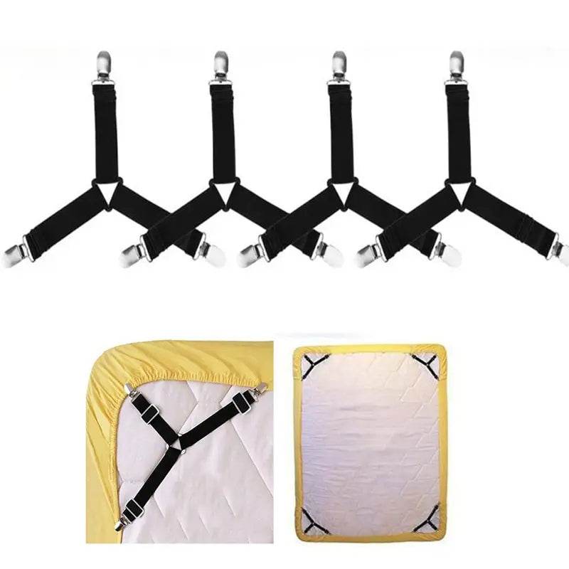 4-Piece Bed Sheet Holder Straps Set for Secure Mattress Fit