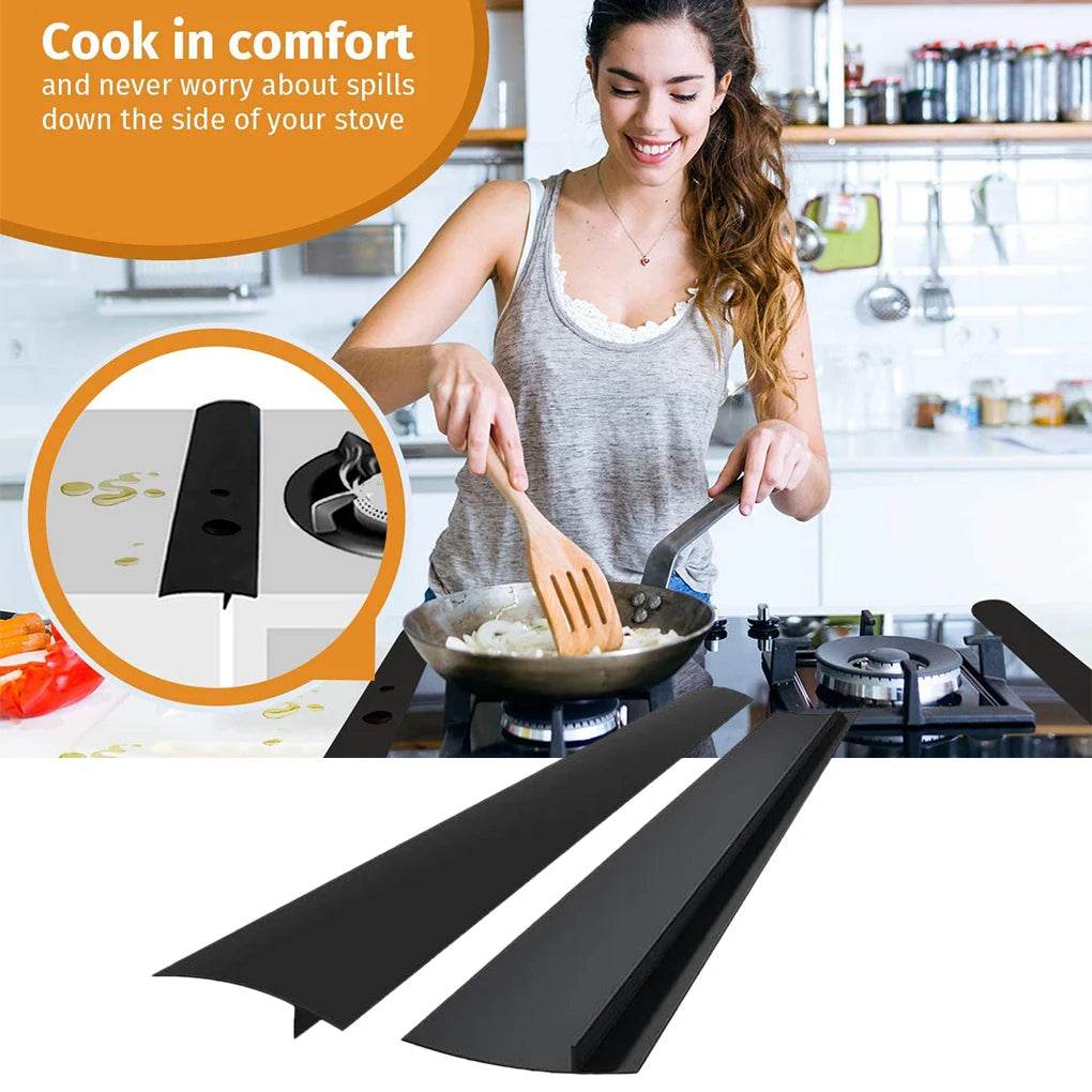 Silicone Gap Sealing Strip for Kitchen Stove and Counter Protection – Anti-Oil and Spill Proof