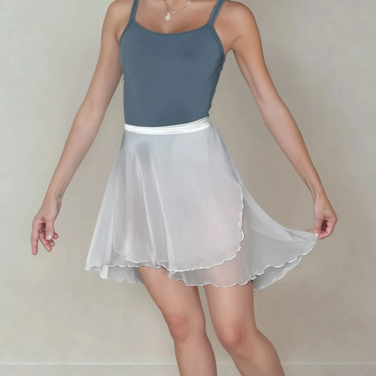 White Chiffon Ballet Wrap Skirt - Contemporary