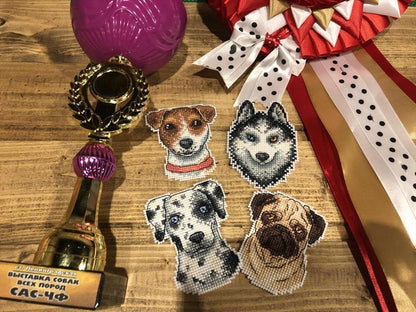 Who Said Woof? Magnets SR-409 Plastic Canvas Counted Cross Stitch Kit