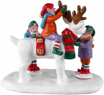 Reindeer Snowman Figurine