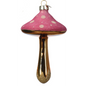 Gold Stem Glass Mushroom Ornament -