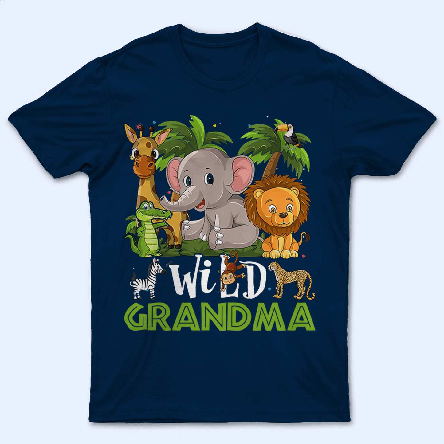 Wild Grandma - Personalized Custom T Shirt - Birthday, Loving, Funny Gift for Grandma/Nana/Mimi, Mom, Wife, Grandparent