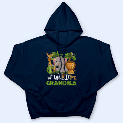 Wild Grandma - Personalized Custom T Shirt - Birthday, Loving, Funny Gift for Grandma/Nana/Mimi, Mom, Wife, Grandparent