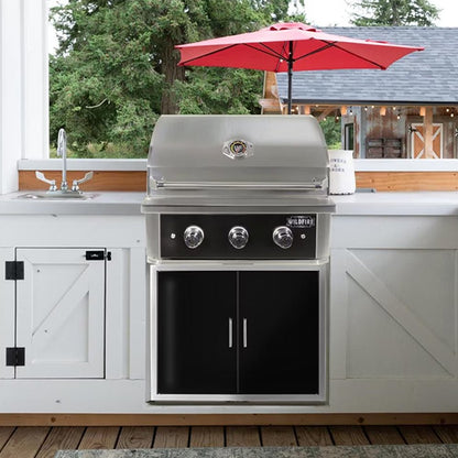 Wildfire Outdoor Living Ranch Pro 304 Stainless Steel Propane Gas Grill, 30" (WF-PRO30G-RH-LP) (SAK18437)