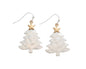 TwoTone Silver Christmas Tree - Earrings