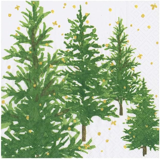 White Christmas Cocktail Napkin