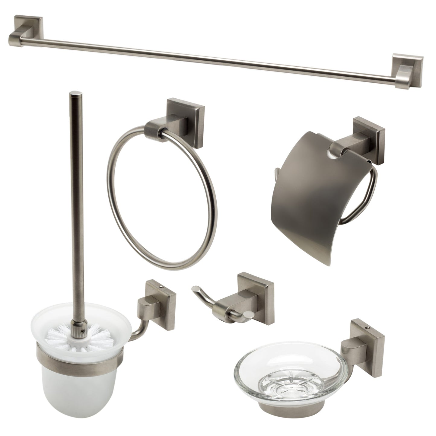 ALFI brand AB9509 6 Piece Matching Bathroom Accessory Set