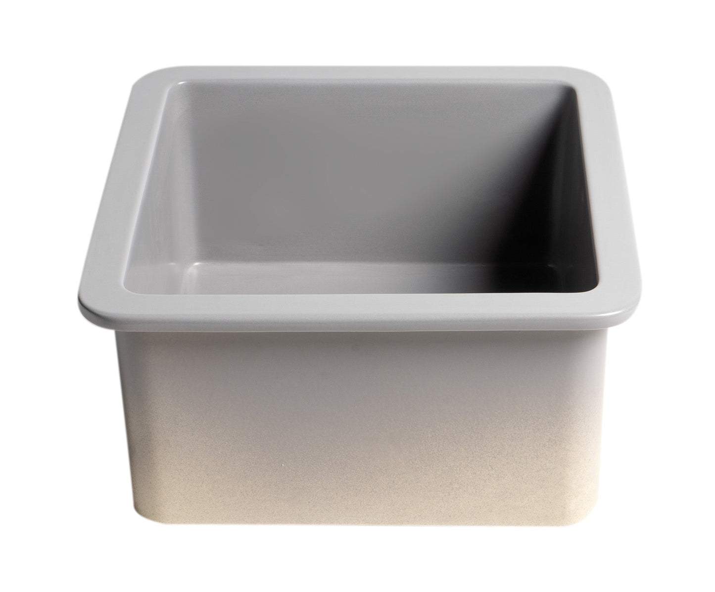 ALFI brand ABF1818S Square 18" x 18" Undermount / Drop In Fireclay Prep Sink
