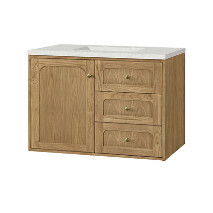Laurent 36" Single Vanity Cabinet, Light Natural Oak