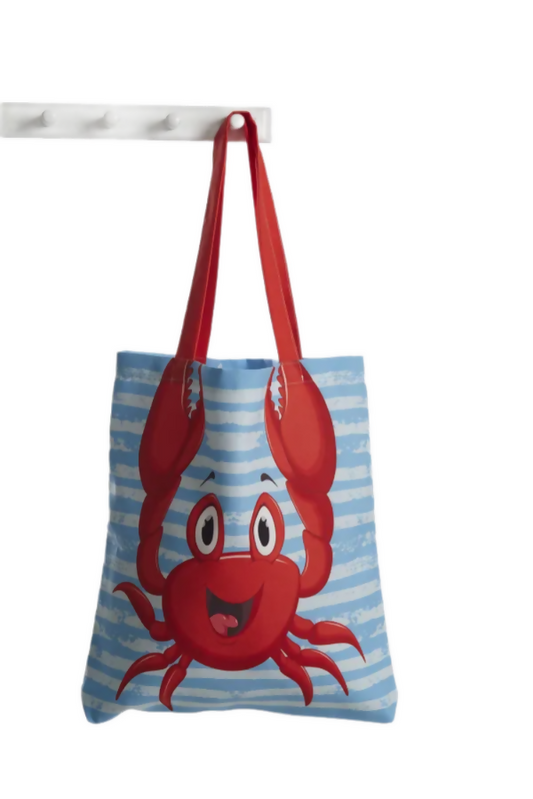 Crab Patterned Tote Bag - Great for the Beach or Cruise