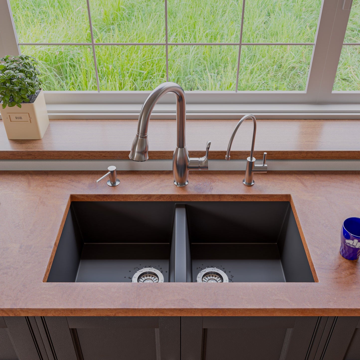 ALFI brand ABKF3783 Gooseneck Pull Down Kitchen Faucet