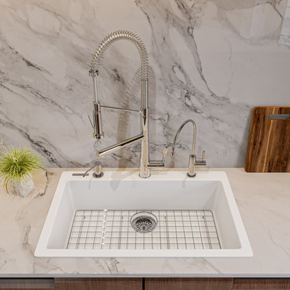 ALFI brand AB3020DI 30" Drop-In Single Bowl Granite Composite Kitchen Sink