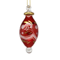 Floral Etched Bulb Drop - Red