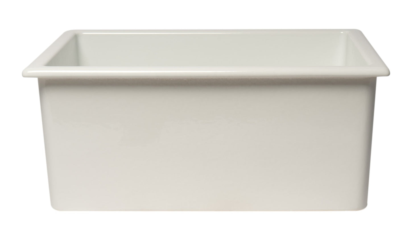 ALFI brand AB2418UD 24" x 18" Fireclay Undermount / Drop In Fireclay Kitchen Sink