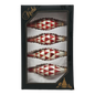 Krebs Value Glass Ornament 4 pack - Red & White Diamond Drop