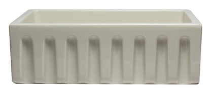 ALFI brand AB3018HS Reversible Smooth / Fluted Single Bowl Fireclay Farm Sink