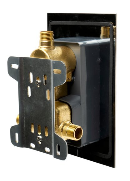 ALFI brand AB2601 Square Knob 1 Way Thermostatic Shower Mixer