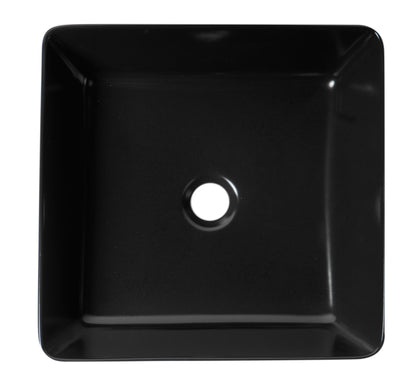 ALFI brand ABC903 16" Modern Square Above Mount Ceramic Sink