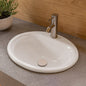 ALFI brand  ABC802 White 21" Oval Drop In Ceramic Sink with Faucet Hole