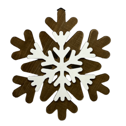 Wood Layered Snowflake Decor -