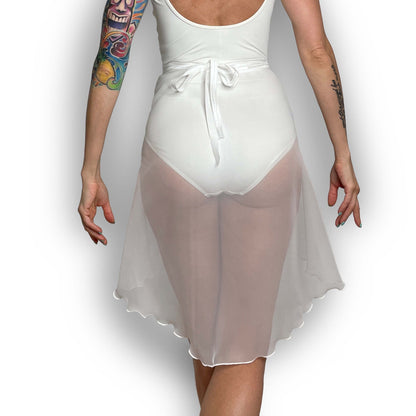 White Chiffon Ballet Wrap Skirt - Contemporary