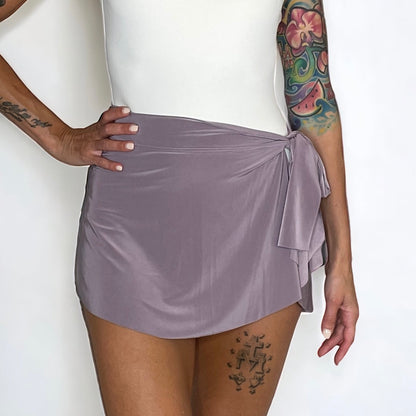 Light Purple Ballet Wrap Skirt -  Lavender Mist Demi Skirt
