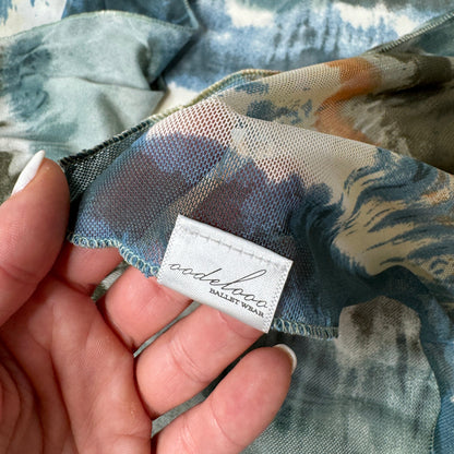 Sheer Tie Dye Mesh Kimono Cover Up