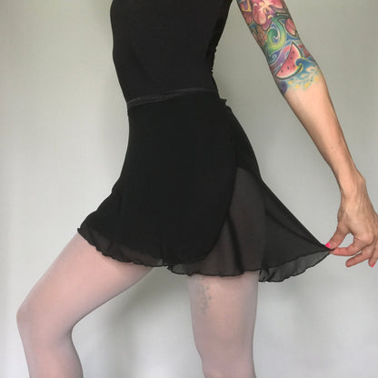 Black Chiffon Ballet Wrap Skirt - Classical