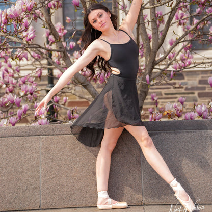 Black Chiffon Ballet Wrap Skirt - Contemporary