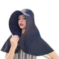 Women's Wide Brim Shawl Sun Hat with Neck Cover