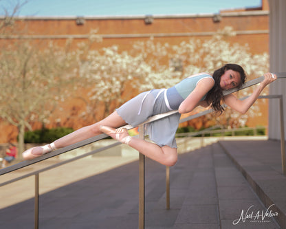 Glacier Blue Chiffon Ballet Wrap Skirt - Classical