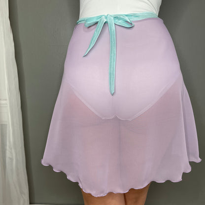 Light Purple Chiffon Ballet Wrap Skirt - Lavender Mist Classical Skirt