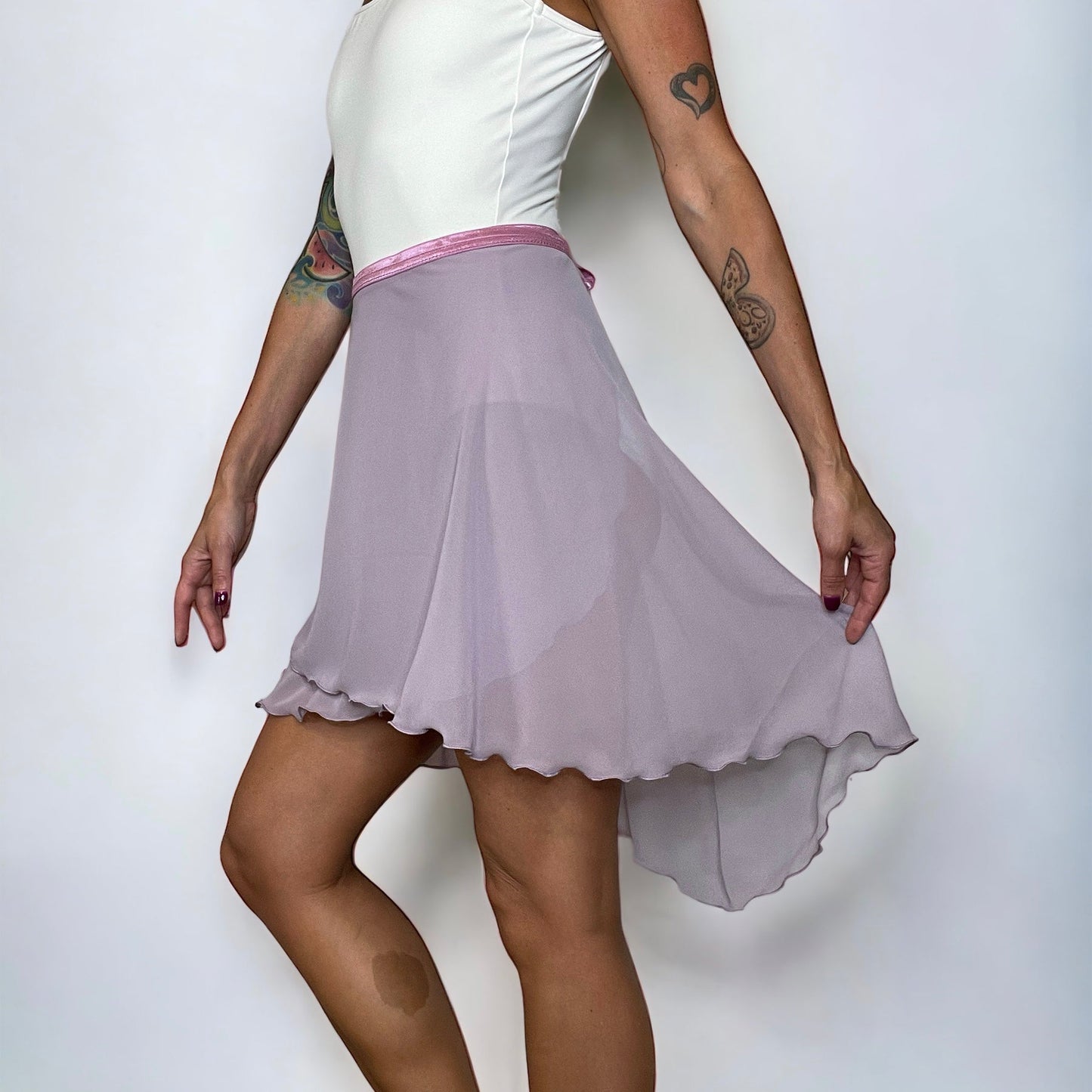 Light Purple Chiffon Ballet Wrap Skirt - Lavender Mist Contemporary Skirt