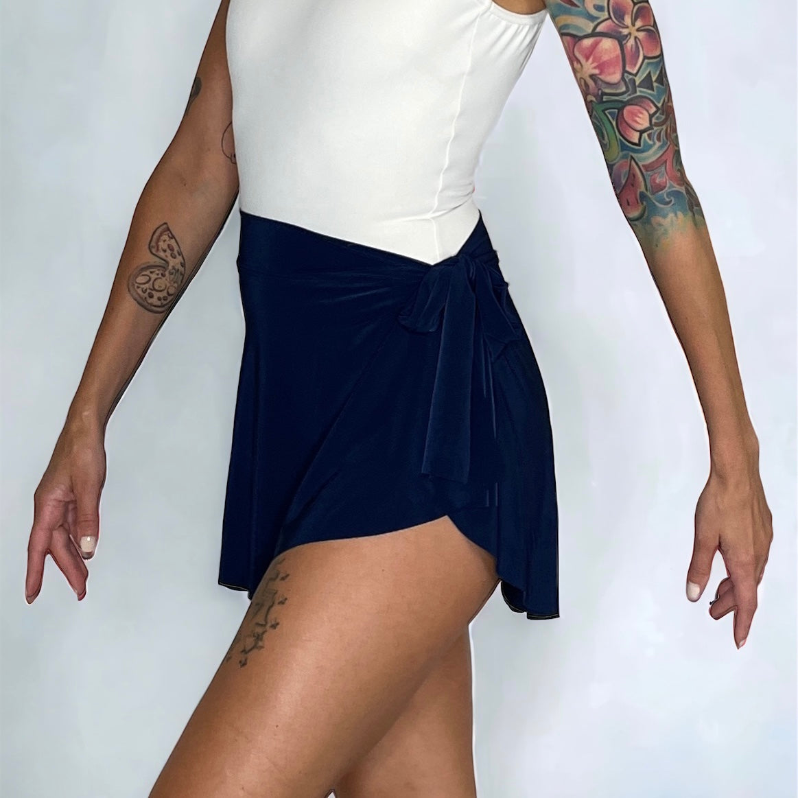 Navy Blue Ballet Wrap Skirt - Demi
