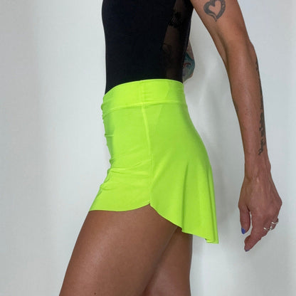 Neon Green Ballet Wrap Skirt - Demi