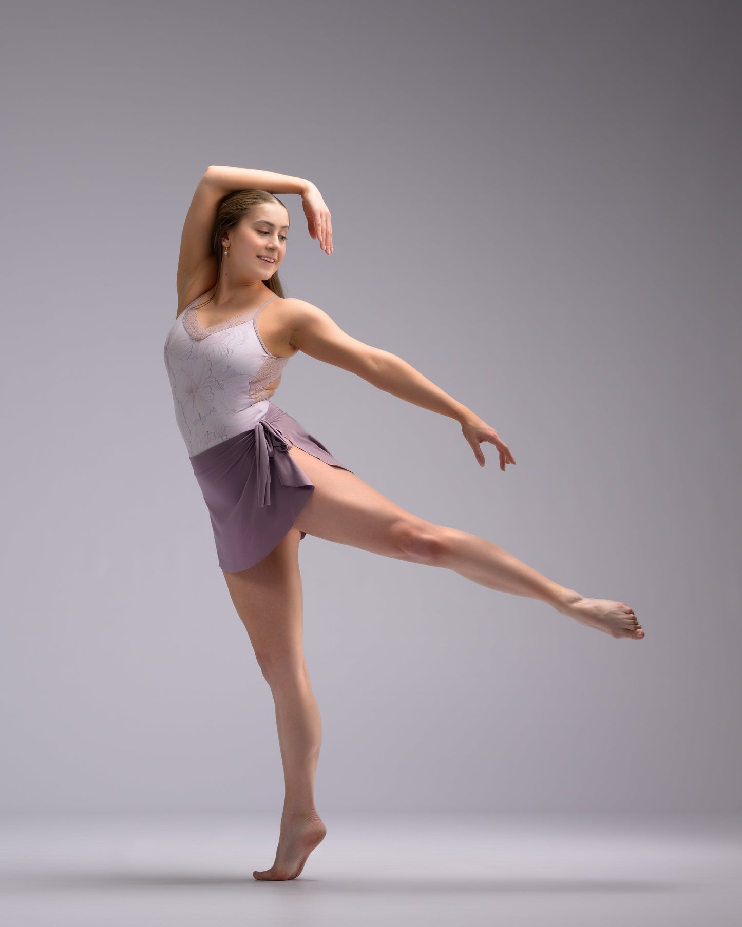 Light Purple Ballet Wrap Skirt -  Lavender Mist Demi Skirt